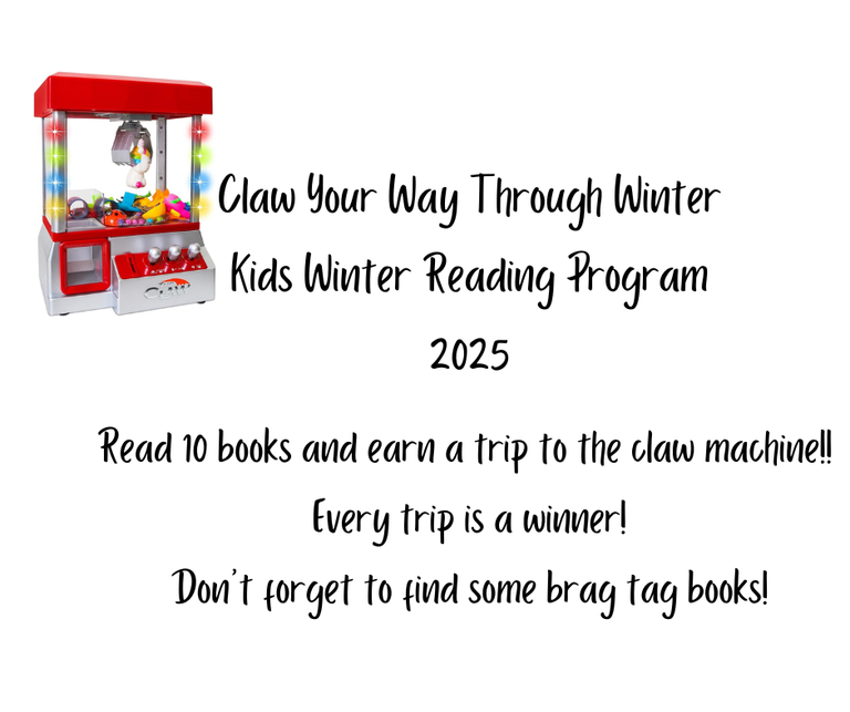 Flyer for kids winter reading program